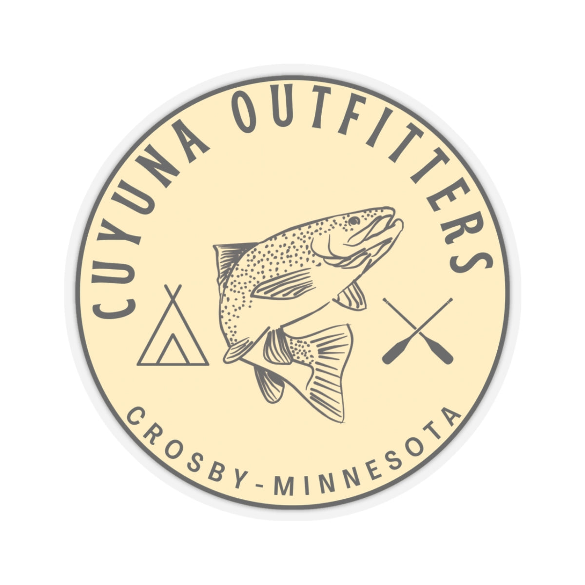 Cuyuna Outfitters Old School Trout sticker