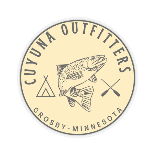 Cuyuna Outfitters Old School Trout sticker