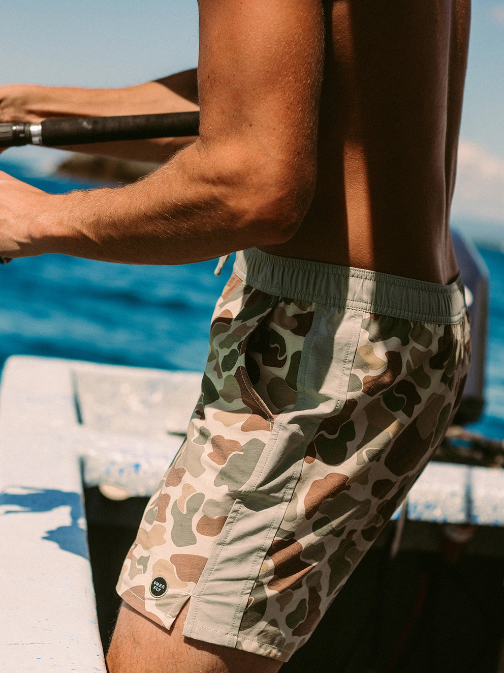 Free fly men’s Palmera elastic board short - Camo