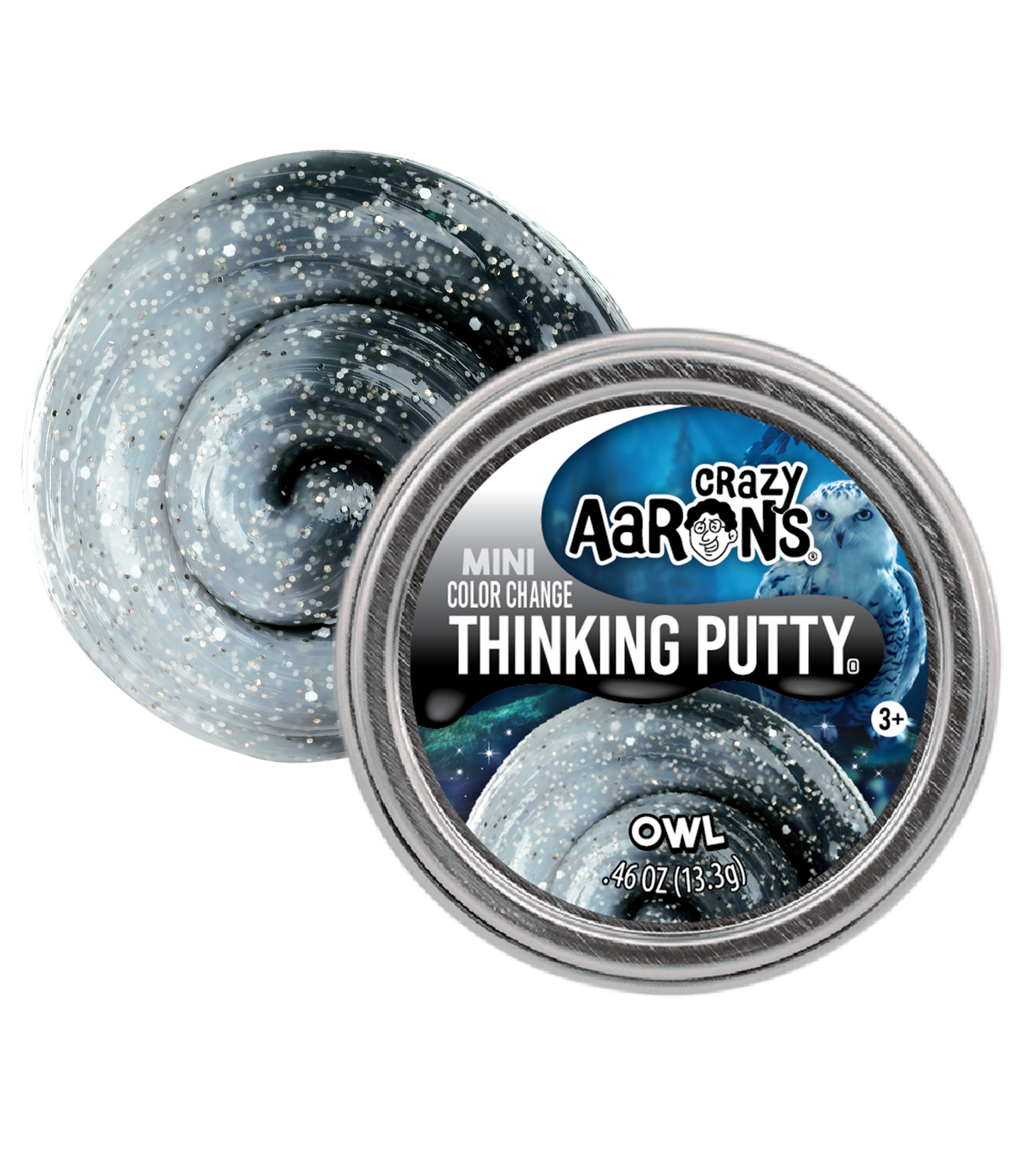 Mini Owl - 2" Thinking Putty Tin
