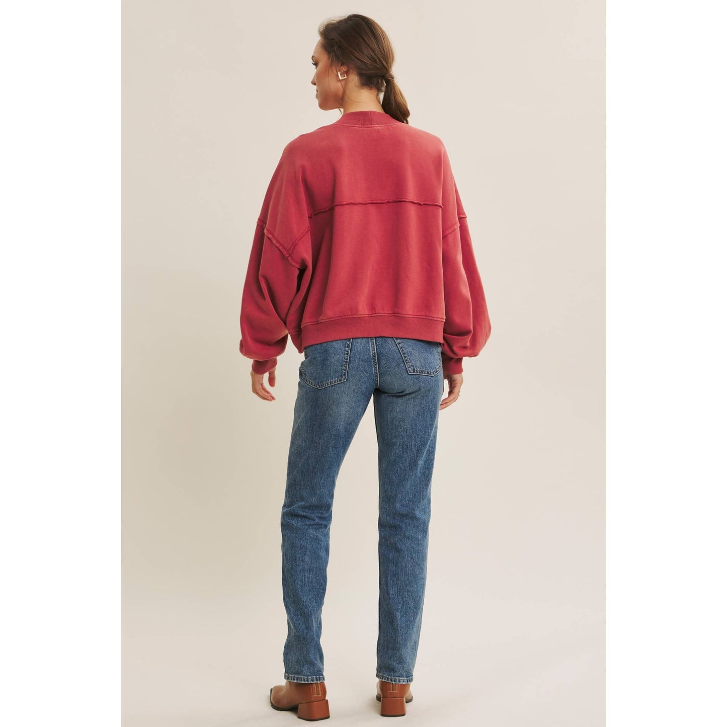 COZY FAVORITE MINERAL-WASHED FRENCH TERRY CARDIGAN