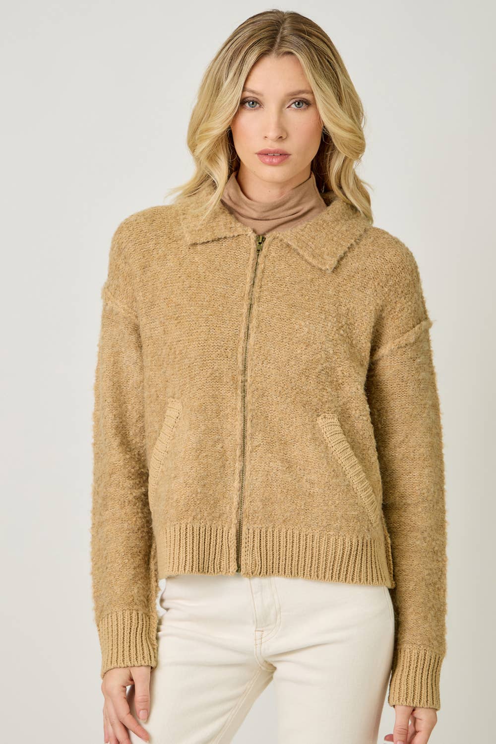 61176 Zip-Up Sweater Jacket