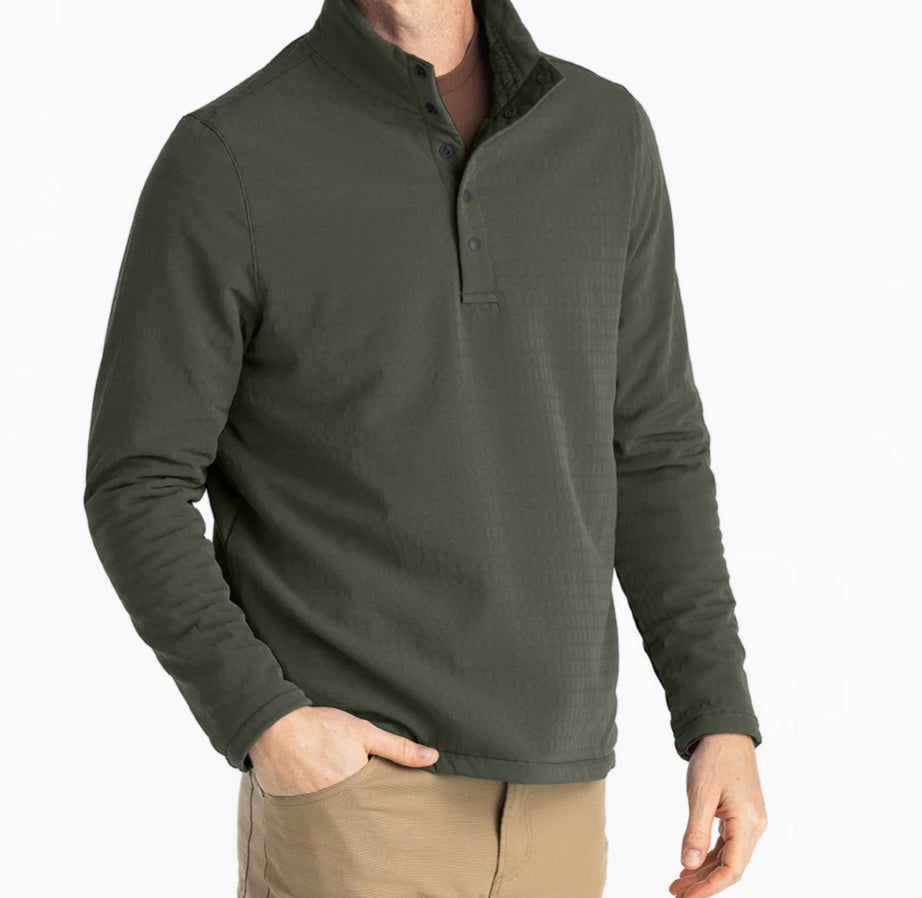 Free Fly Men’s Gridback Fleece Snap Pullover