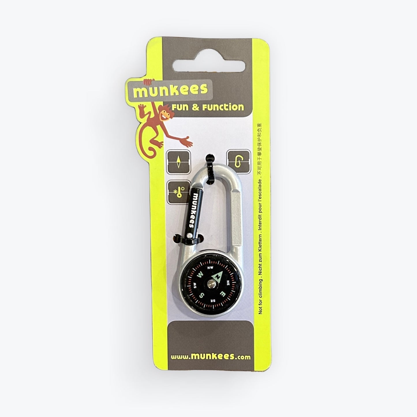 Munkees Carabiner Compass w/ Thermometer