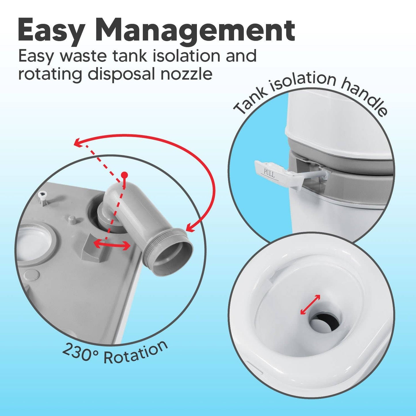 Portable Travel Toilet-Designed for Camping, RV, Boating Con