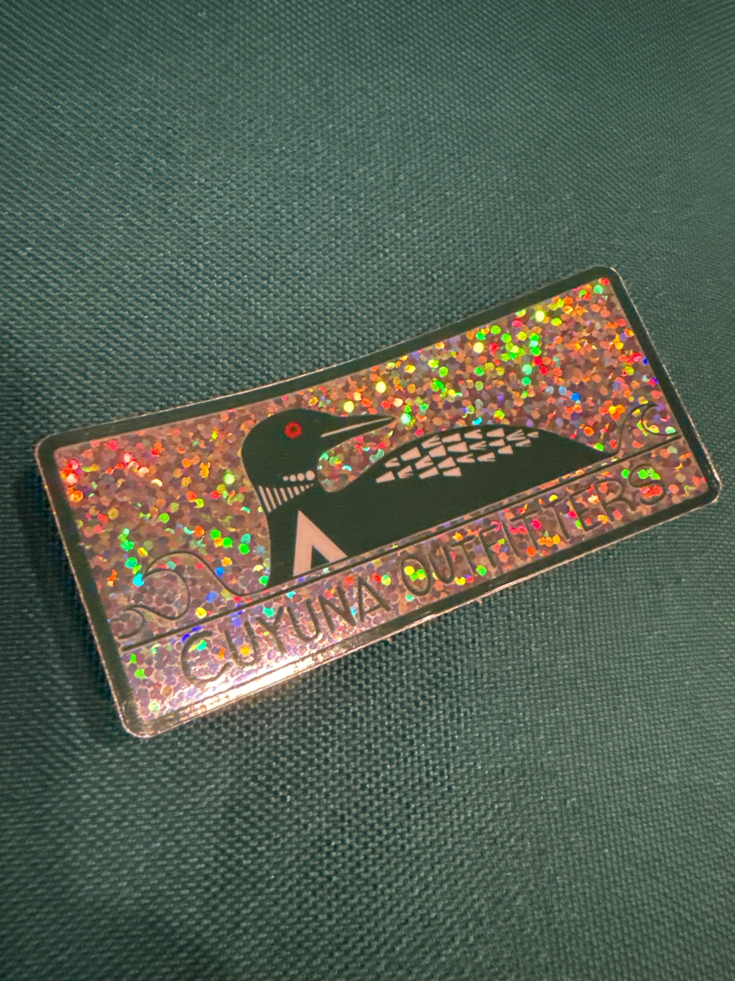 Glitter Loon Sticker - Cuyuna Outfitters