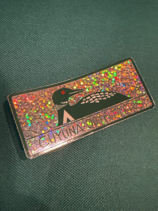 Glitter Loon Sticker - Cuyuna Outfitters