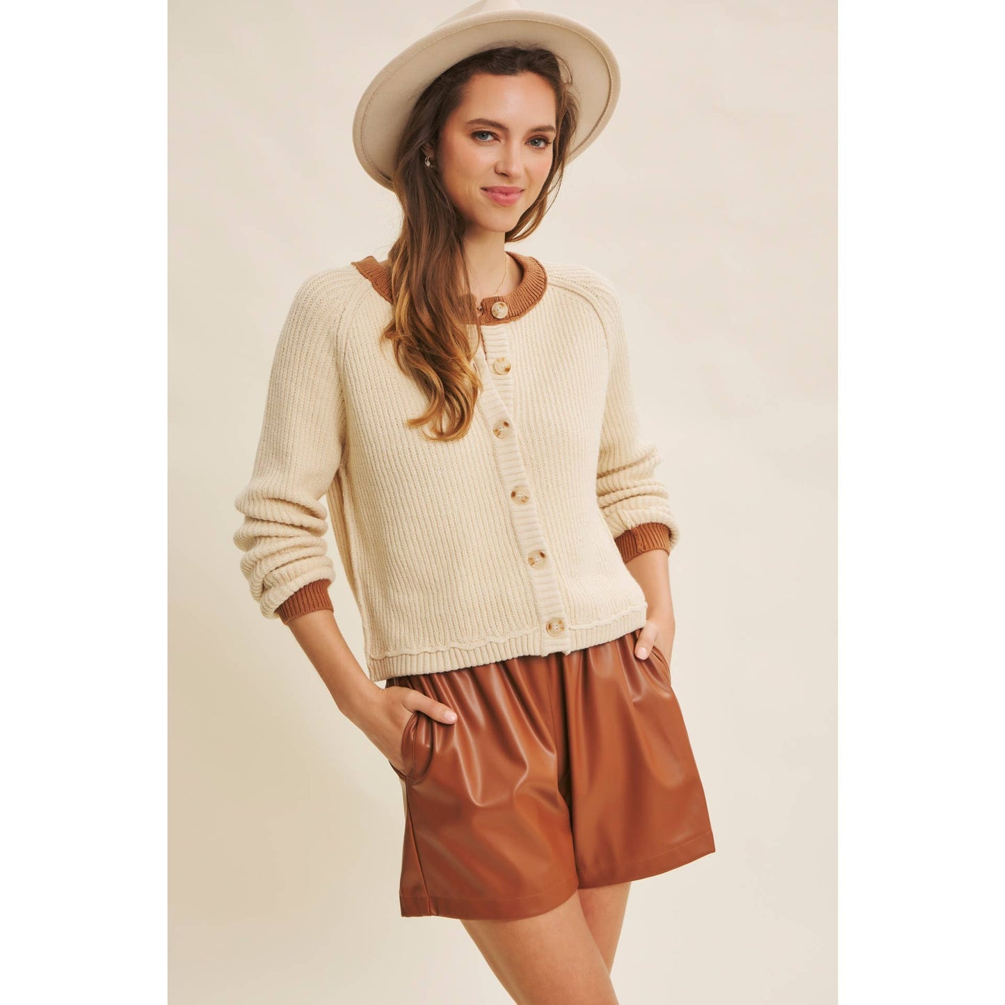 GO-TO LAYER FOR EVERYTHING SOFT CHUNKY BUTTON-DOWN CARDIGAN