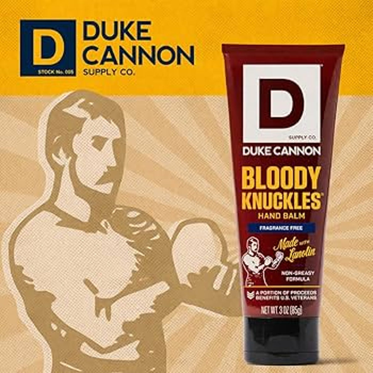 Duke Cannon Bloody Knuckles Hand Repair Balm, Unscented, 5 Oz