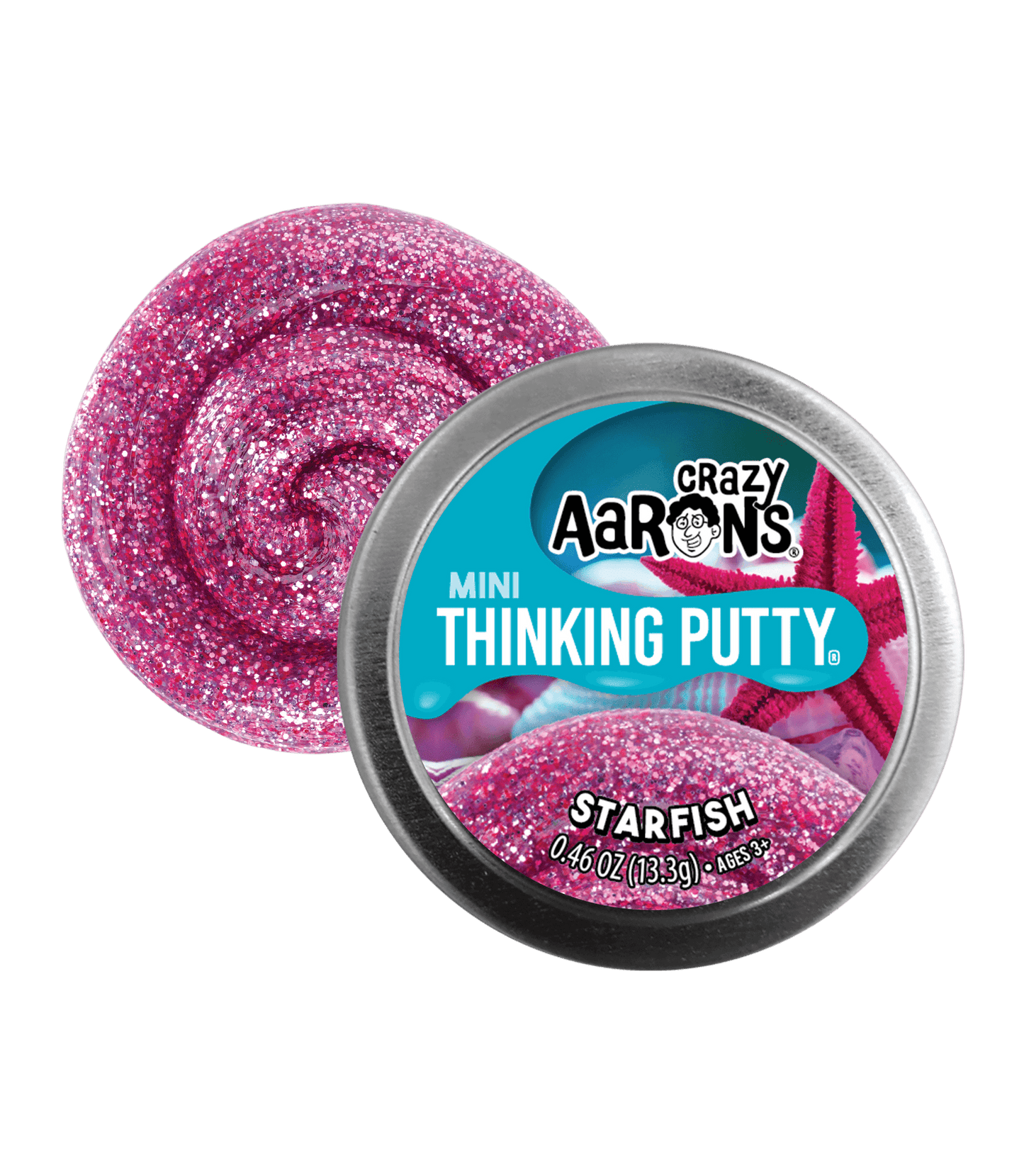 Mini Starfish - 2" Thinking Putty Tin