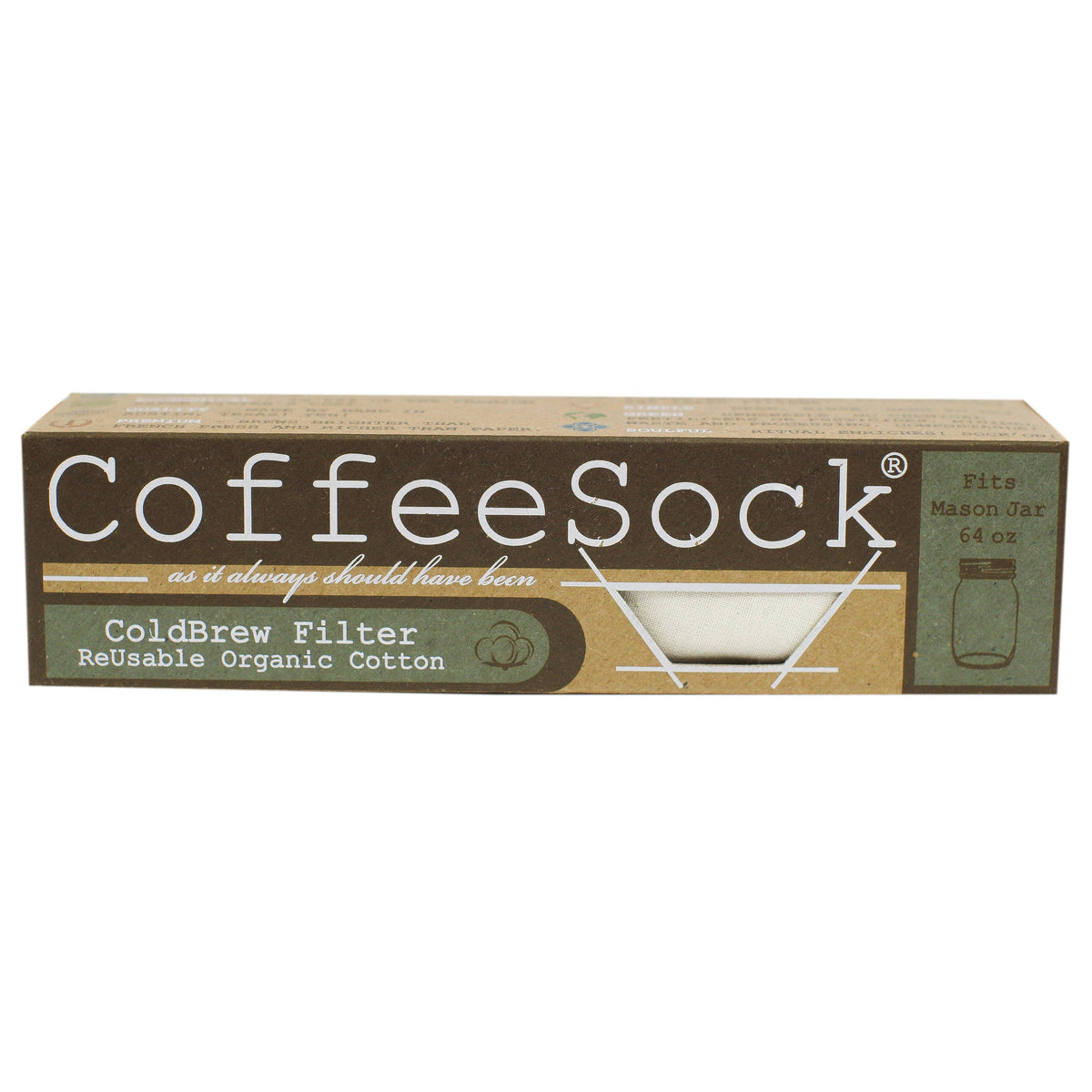 Reusable Organic Cotton ColdBrew Coffee Filters 64