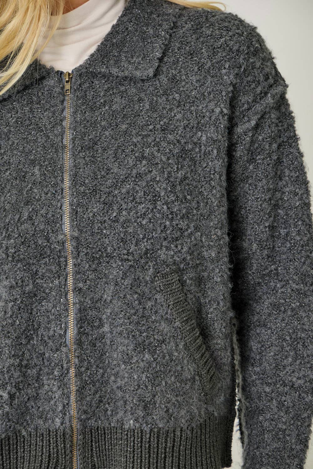 61176 Zip-Up Sweater Jacket