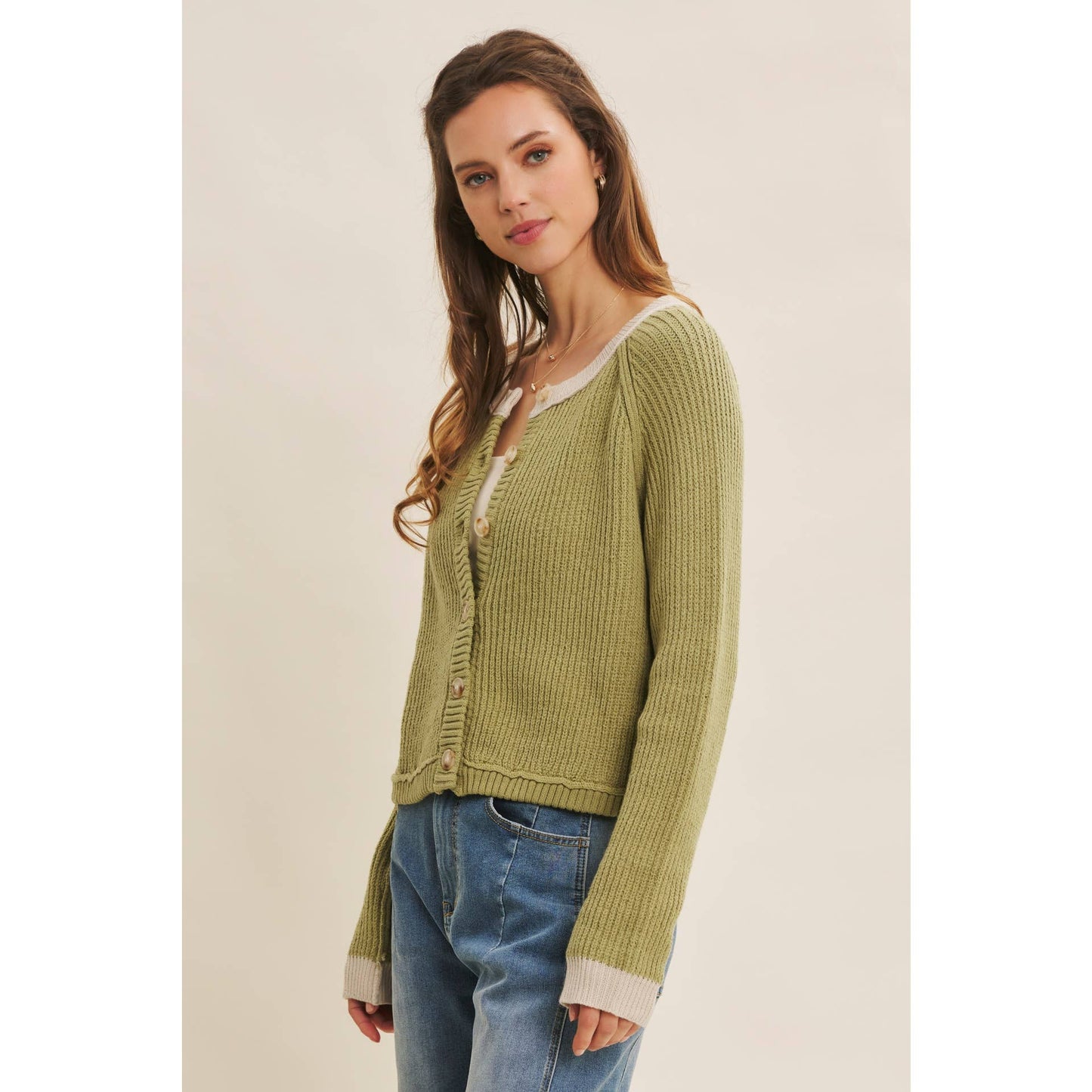 GO-TO LAYER FOR EVERYTHING SOFT CHUNKY BUTTON-DOWN CARDIGAN