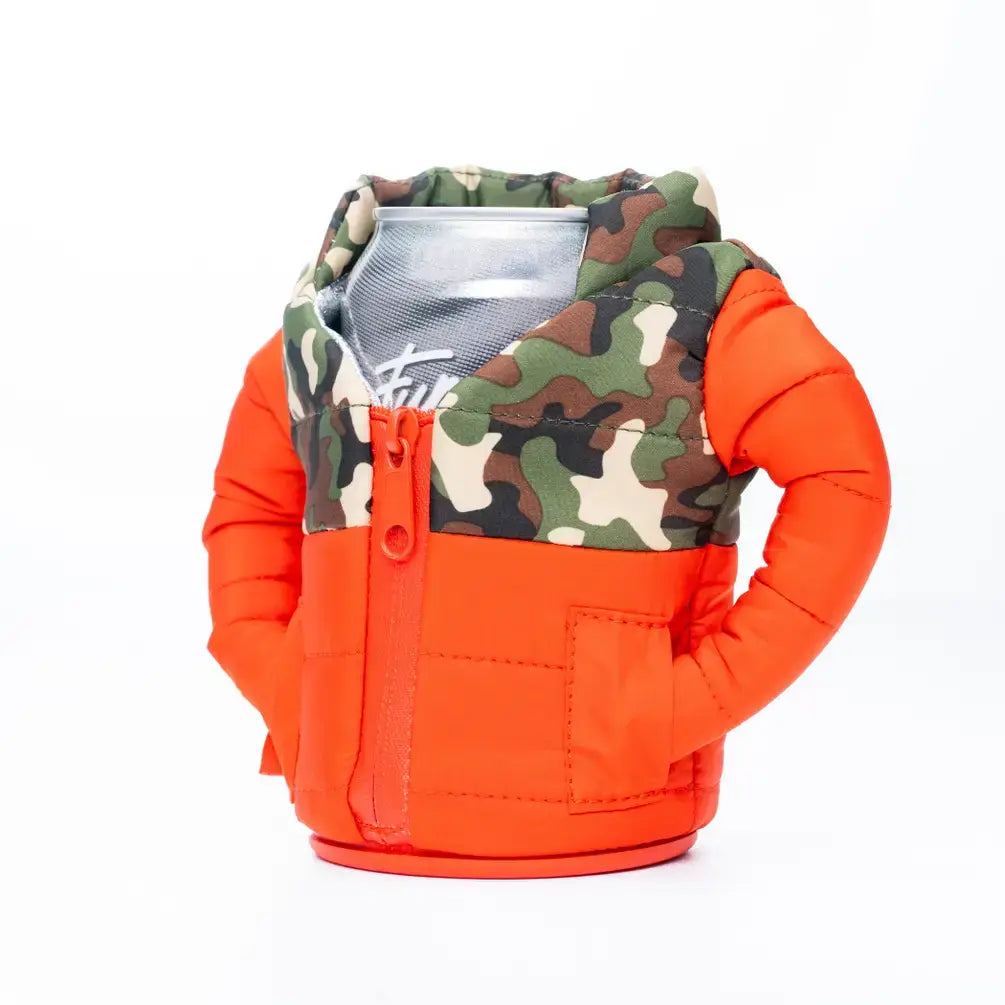 The Puffy - Insulated Can Cooler - Puffin Red & Woodsy Camo
