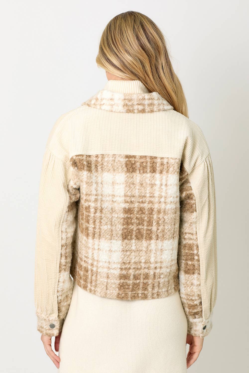 60847 Mixed Media Shacket