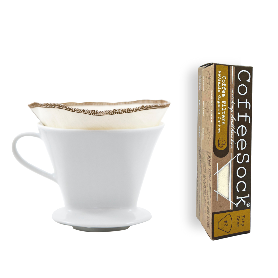 Reusable Organic Coffee Filters - Drip #2 Cone