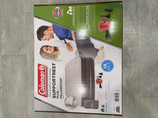 Coleman Supportrest Pillowstop Double High Air Mattress with Pump