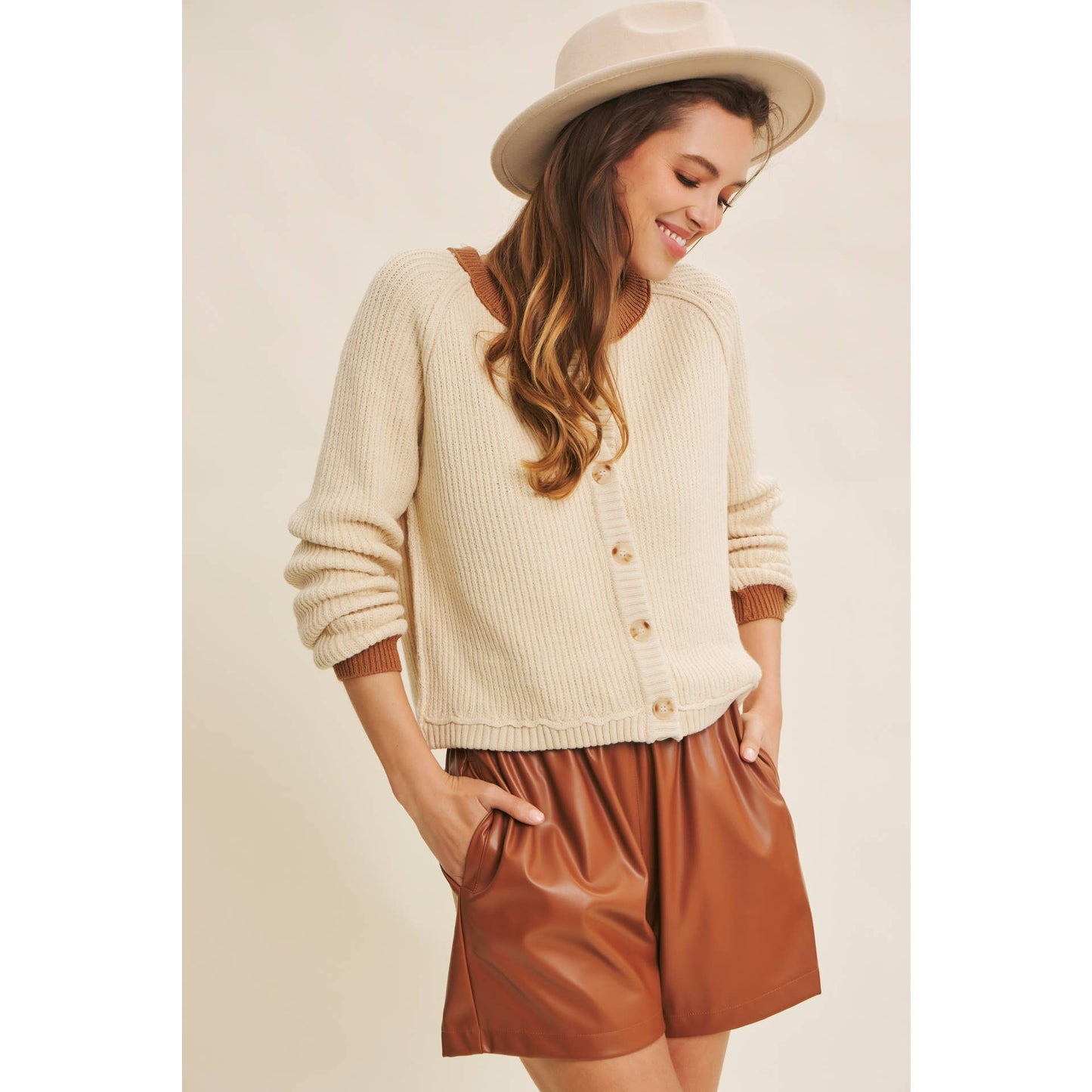 GO-TO LAYER FOR EVERYTHING SOFT CHUNKY BUTTON-DOWN CARDIGAN