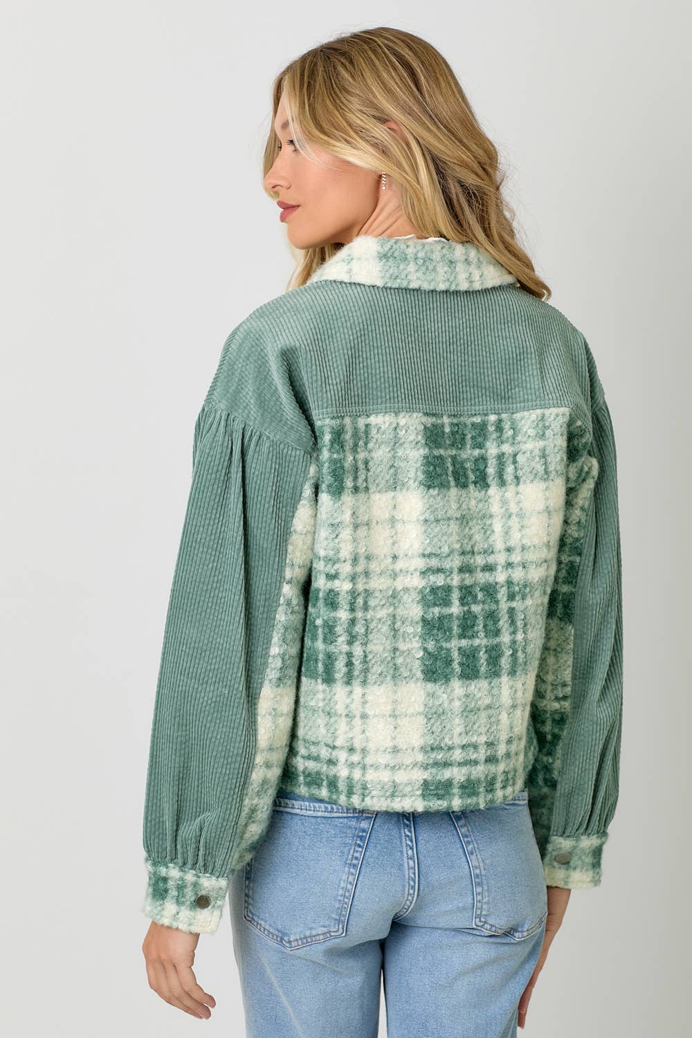 60847 Mixed Media Shacket