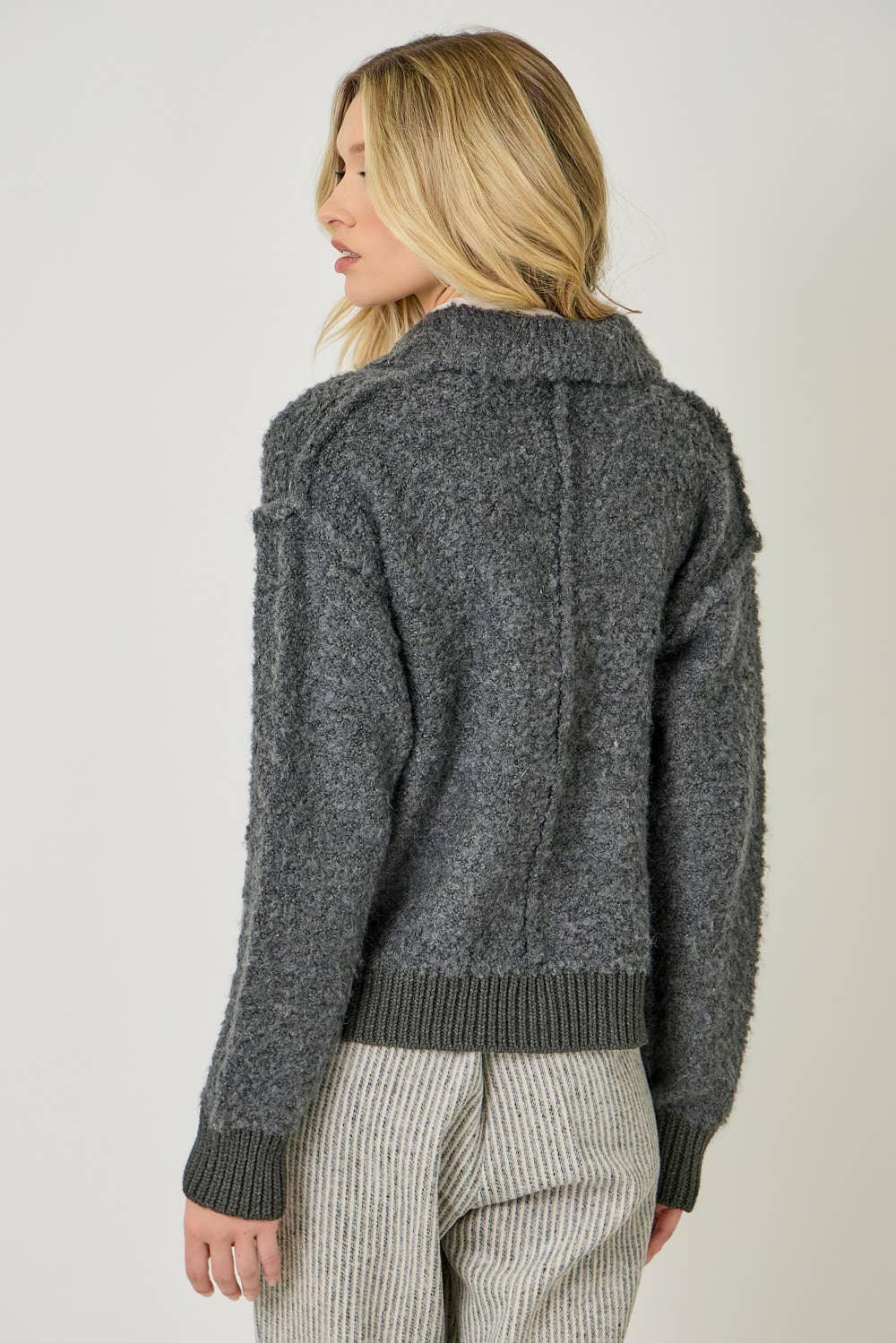 61176 Zip-Up Sweater Jacket