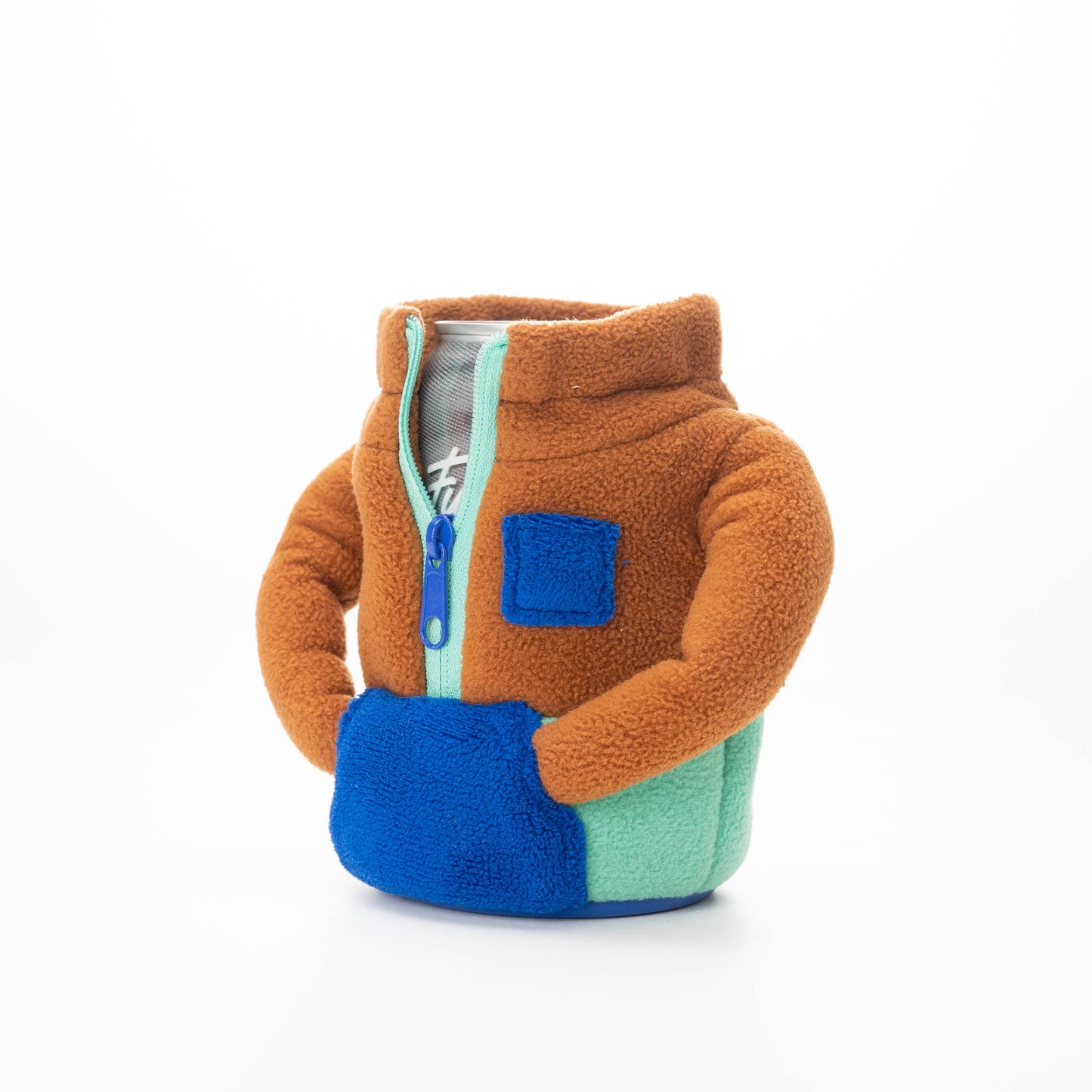 The Fleece - Insulated 12 oz Can Cooler - Honey Brown