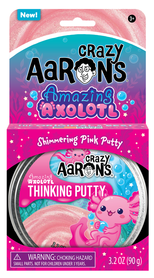 Amazing Axolotl - Full Size 4" Thinking Putty Tin
