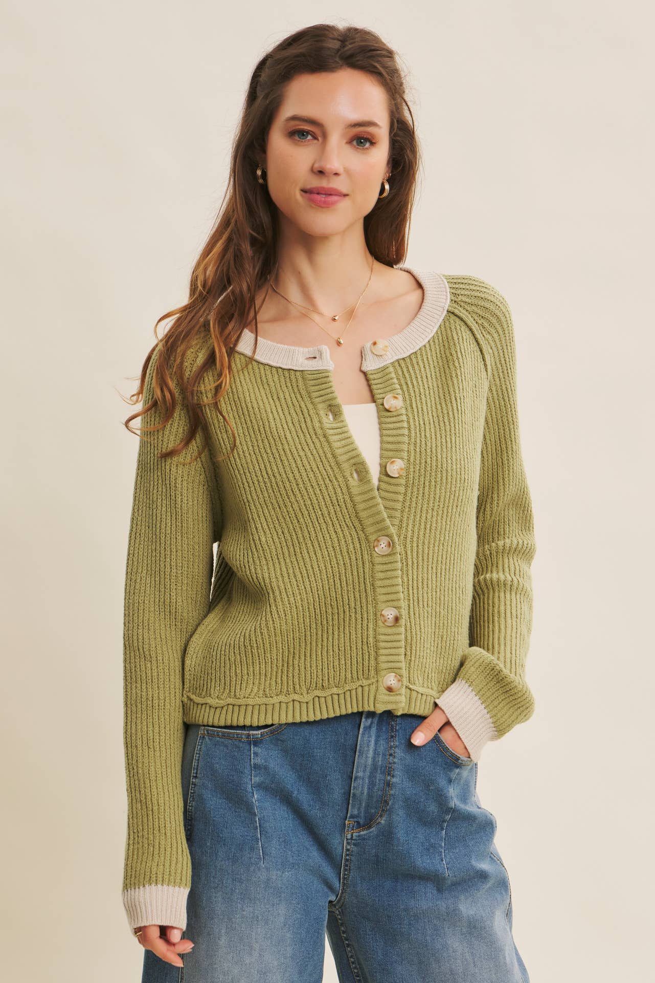GO-TO LAYER FOR EVERYTHING SOFT CHUNKY BUTTON-DOWN CARDIGAN