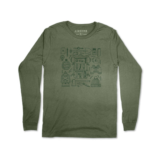 Forestry Gear Long Sleeve Tee-Military
