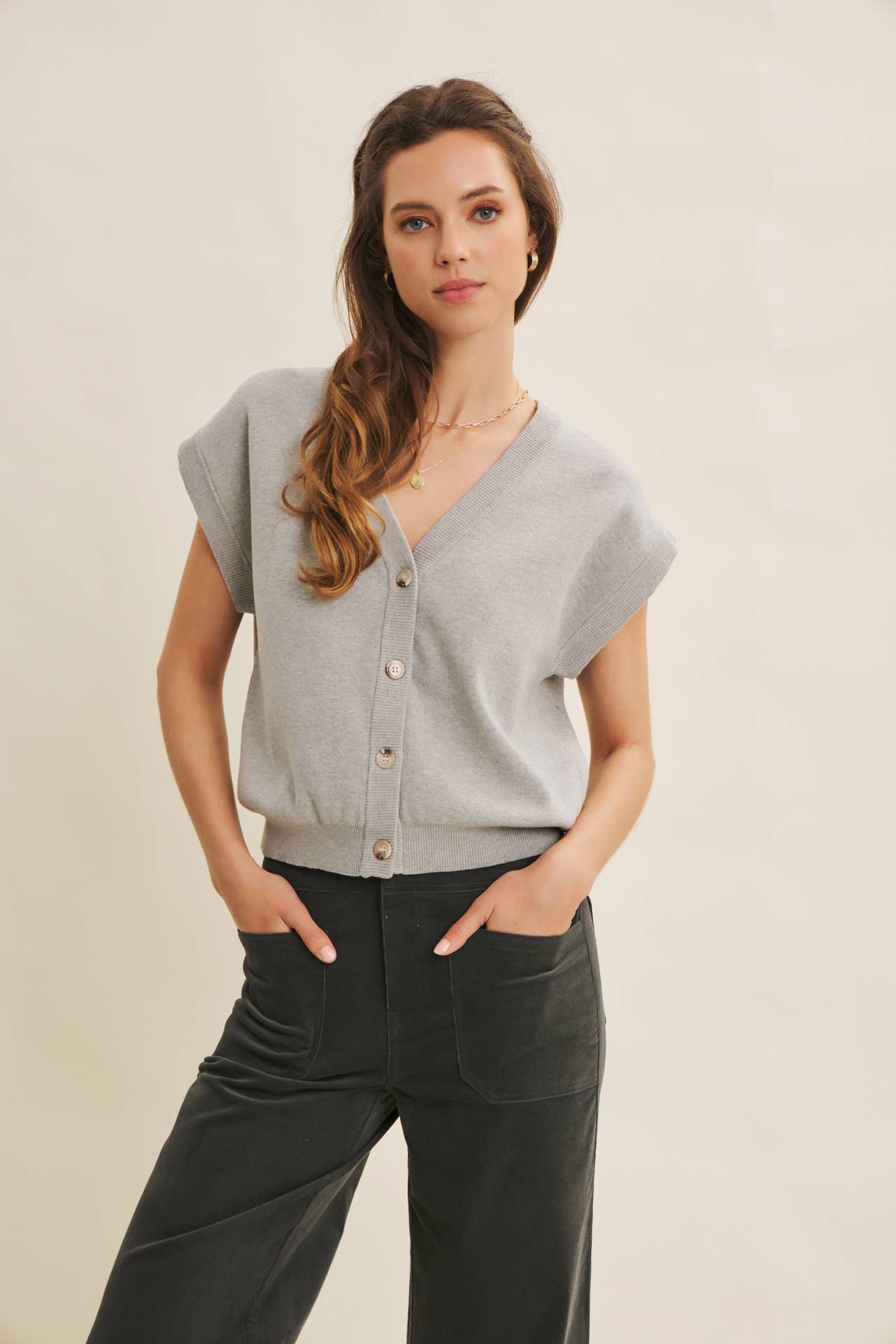 ESSENTIAL COZY CHIC CORDUROY WIDE-LEG PANTS