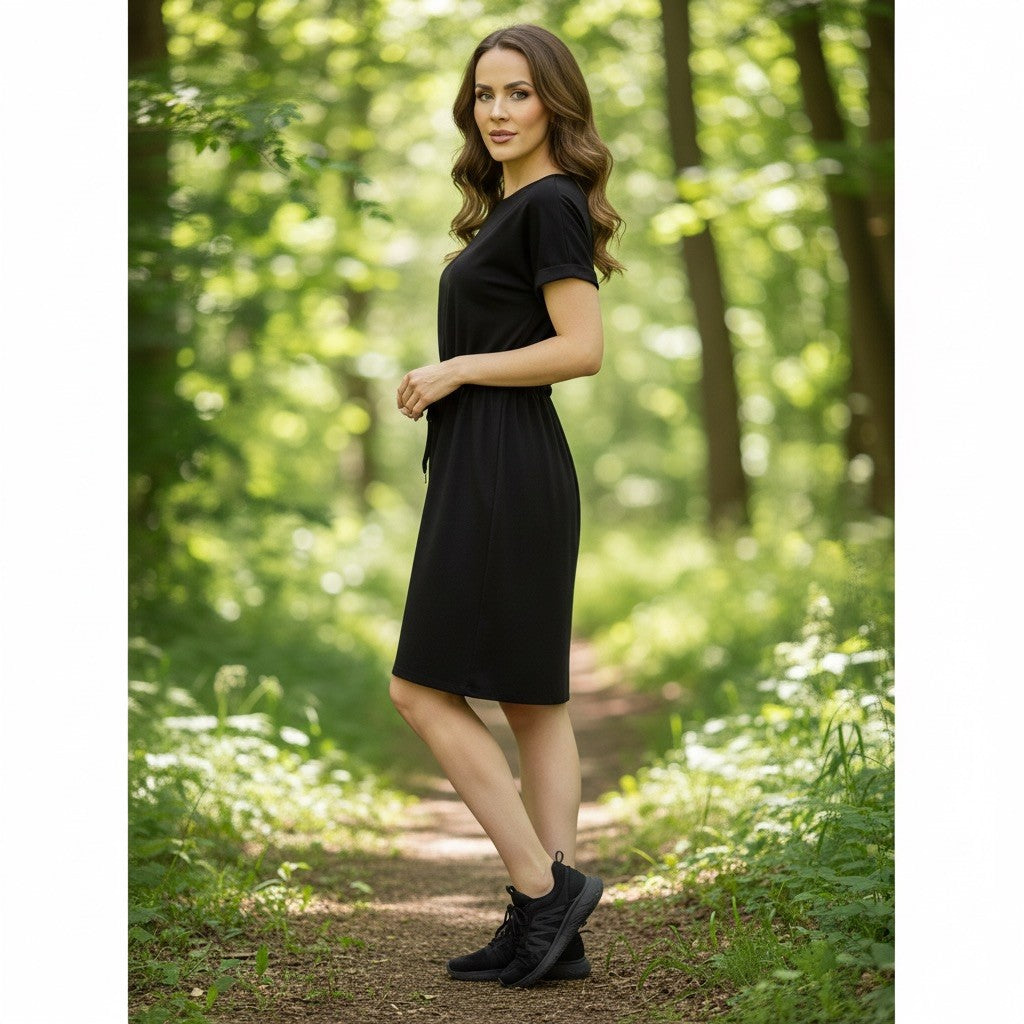 THE NORTH FACE Never Stop Wearing DRESS Size XXL Short Sleeve Black UPF 50 NEW