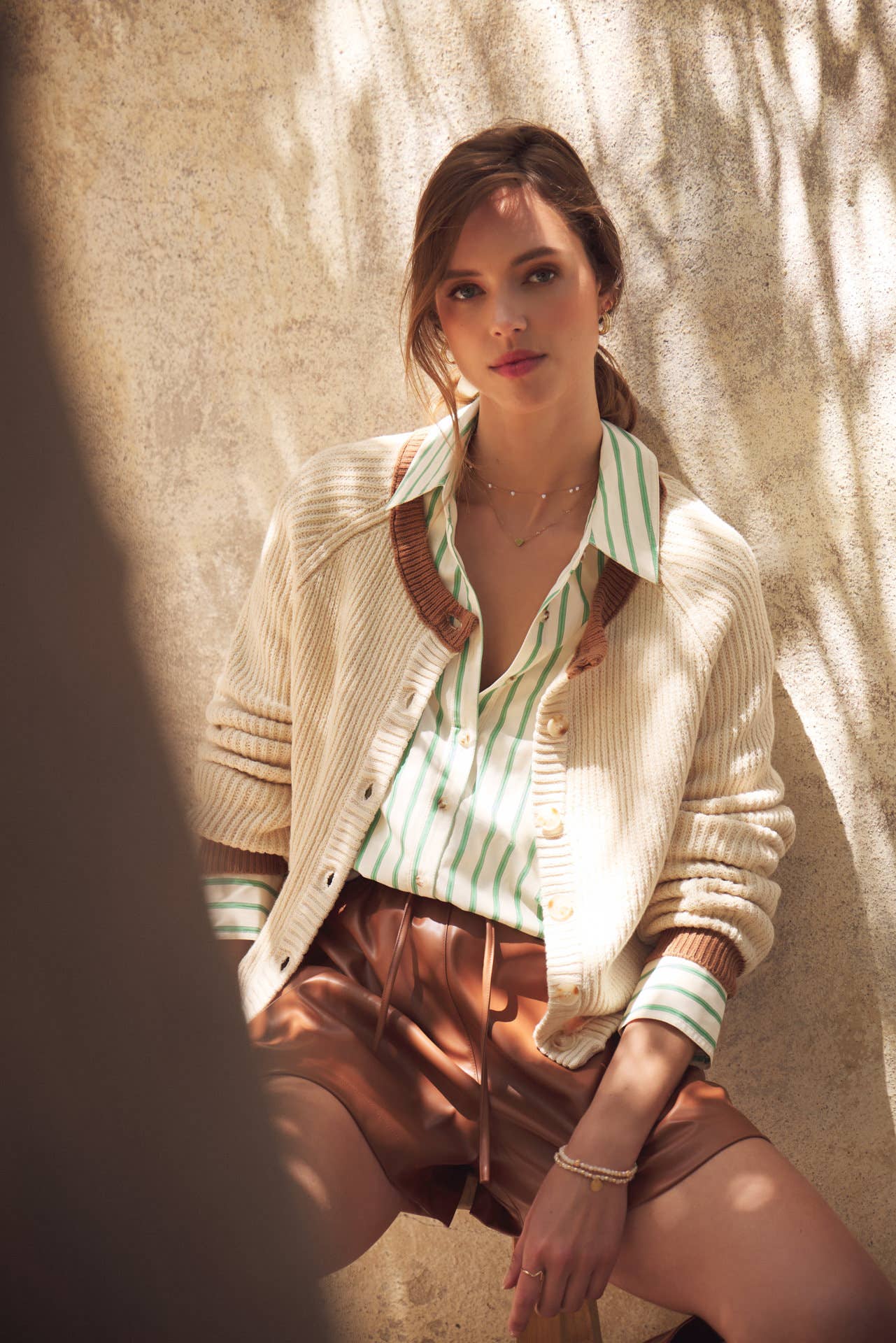 GO-TO LAYER FOR EVERYTHING SOFT CHUNKY BUTTON-DOWN CARDIGAN