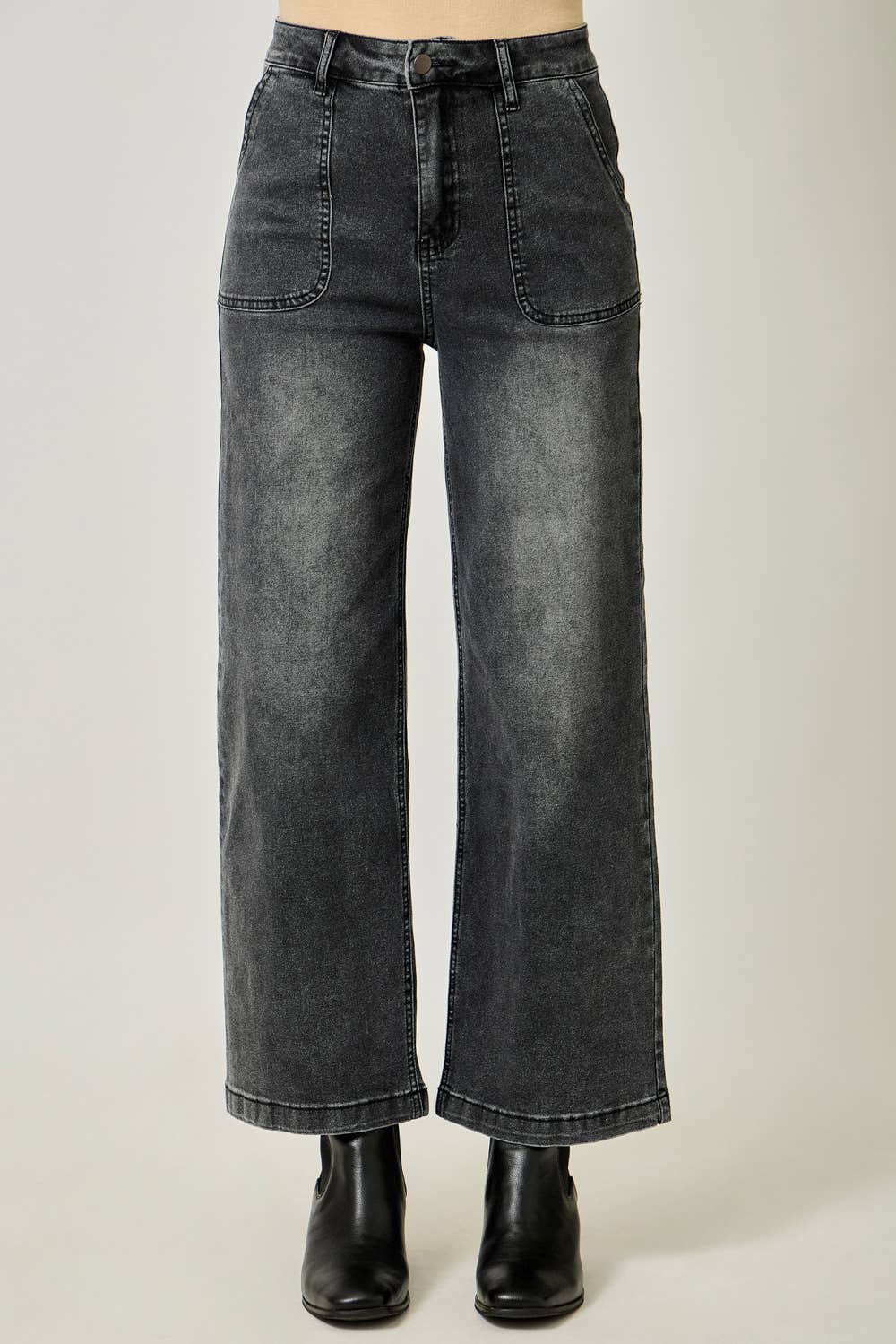 61163 Washed Denim Trousers