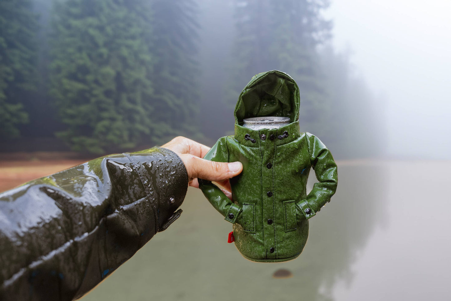 The Raincoat - Insulated Can & Bottle Cooler - Olive Green