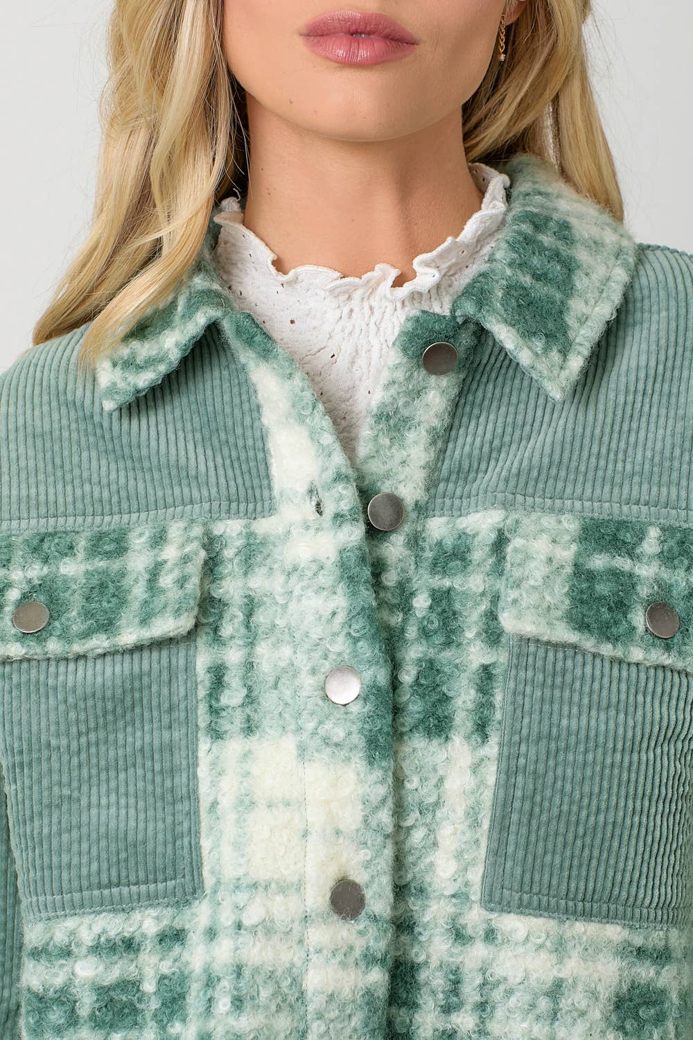 60847 Mixed Media Shacket