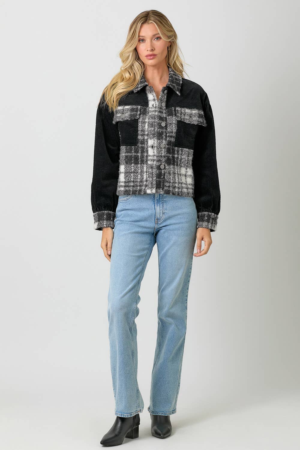 60847 Mixed Media Shacket