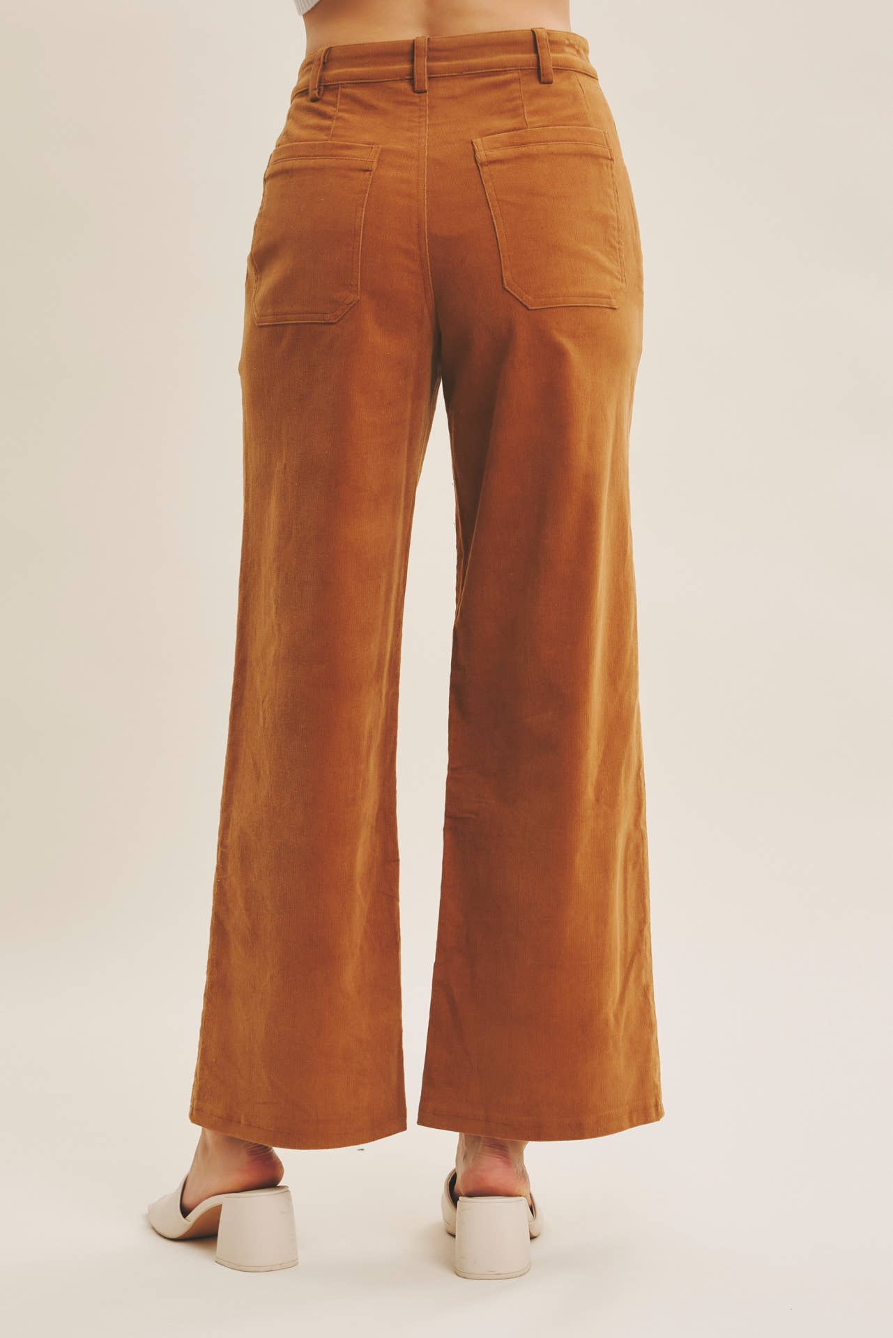ESSENTIAL COZY CHIC CORDUROY WIDE-LEG PANTS