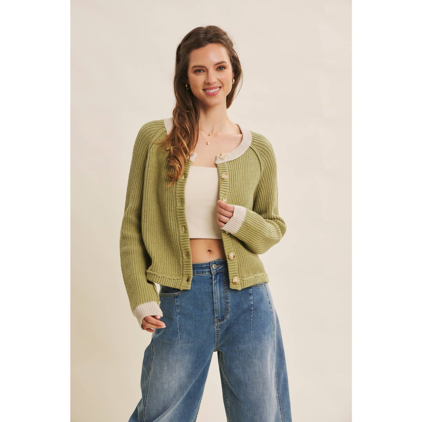 GO-TO LAYER FOR EVERYTHING SOFT CHUNKY BUTTON-DOWN CARDIGAN