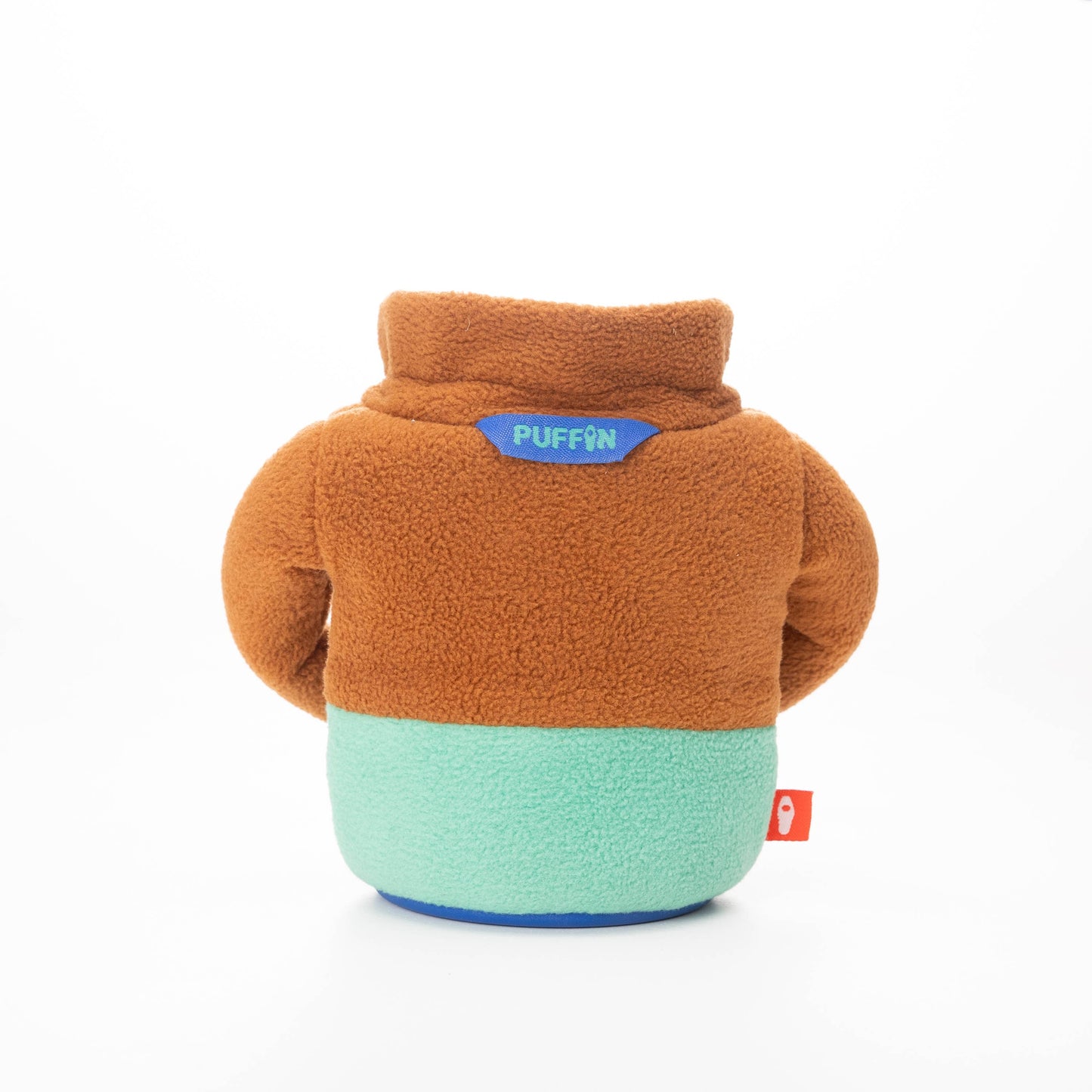 The Fleece - Insulated 12 oz Can Cooler - Honey Brown