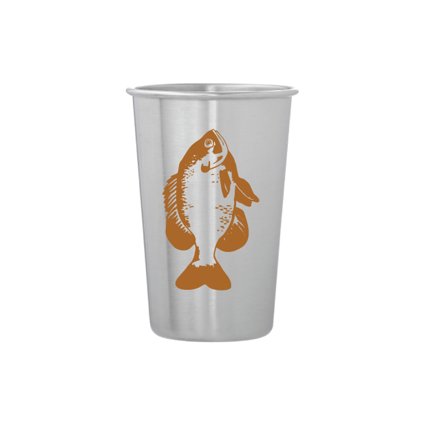 Gone Fishing Stainless Steel Pint Tumblers