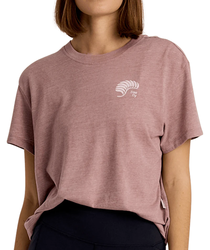 Free Fly Woman’s flow state Tee – Heather fig