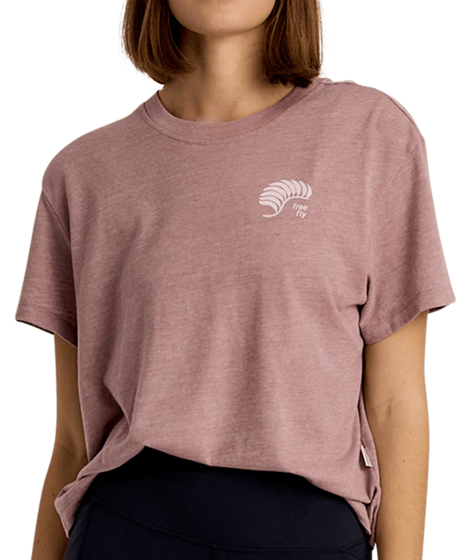 Free Fly Woman’s flow state Tee – Heather fig
