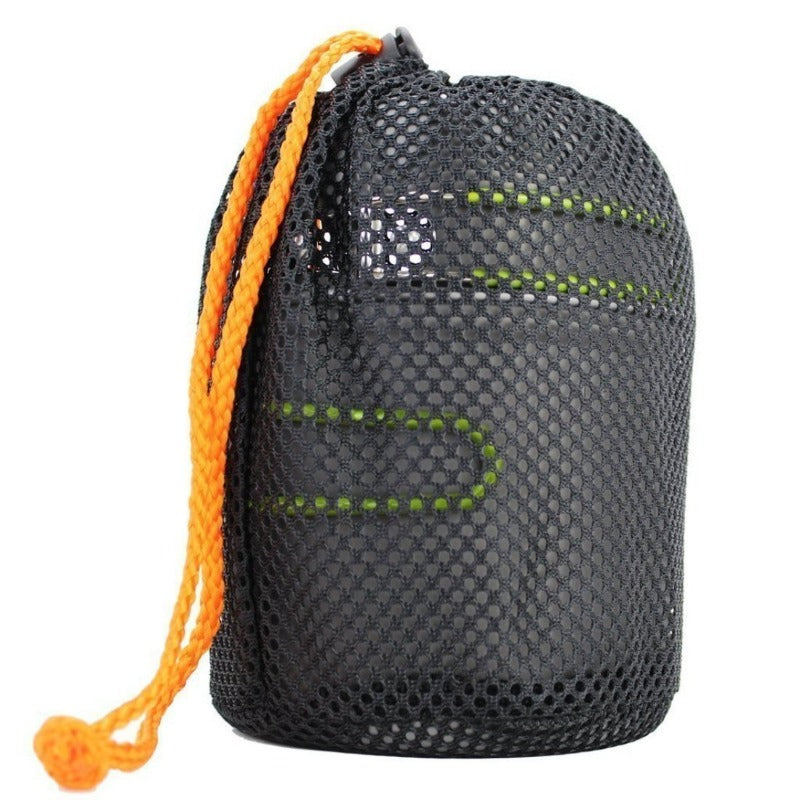 Outdoor Camping Cookware Backpacking Bowl Pot+ Mini Canister Stove Burner Foldable-3