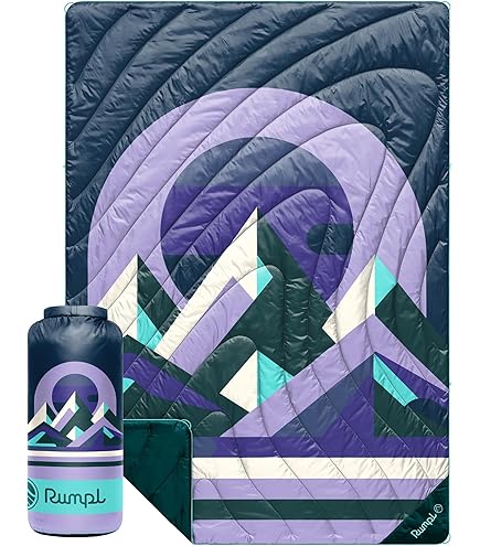 Rumpl Original Puffy Blanket - Water-Resistant, 52"x75", Teton Glow
