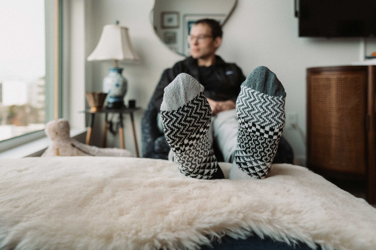 Midnight Crew Socks | Eco-Friendly & Made in the USA