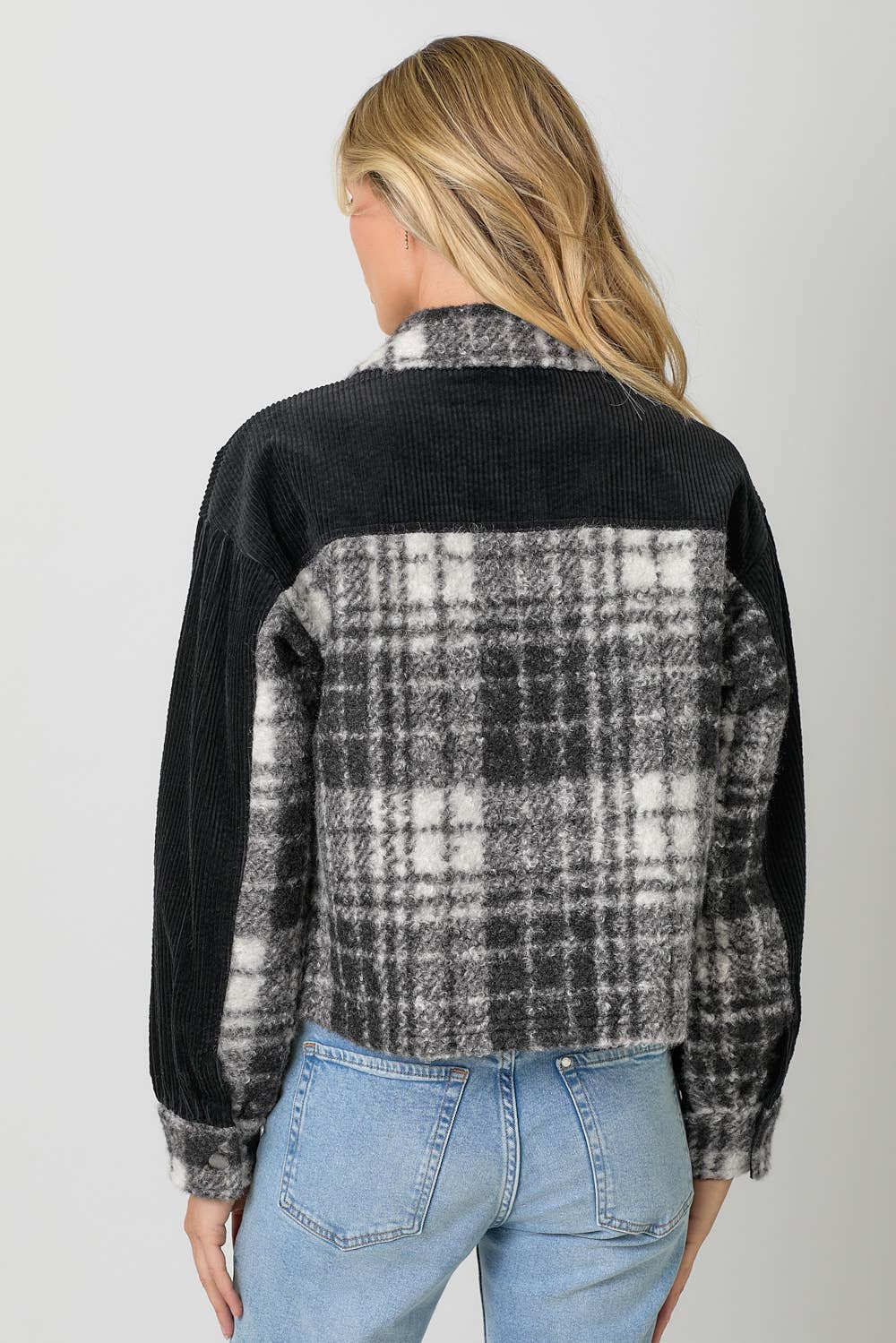 60847 Mixed Media Shacket