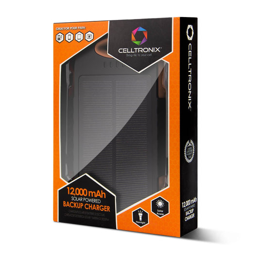 Celltronix MCX 12,000 mAh Solar & Cable Portable Charger