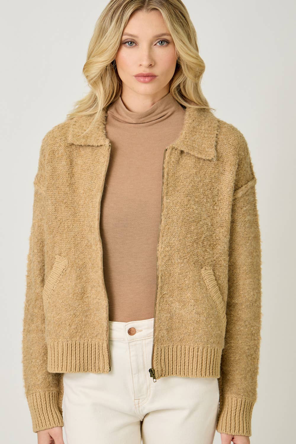 61176 Zip-Up Sweater Jacket