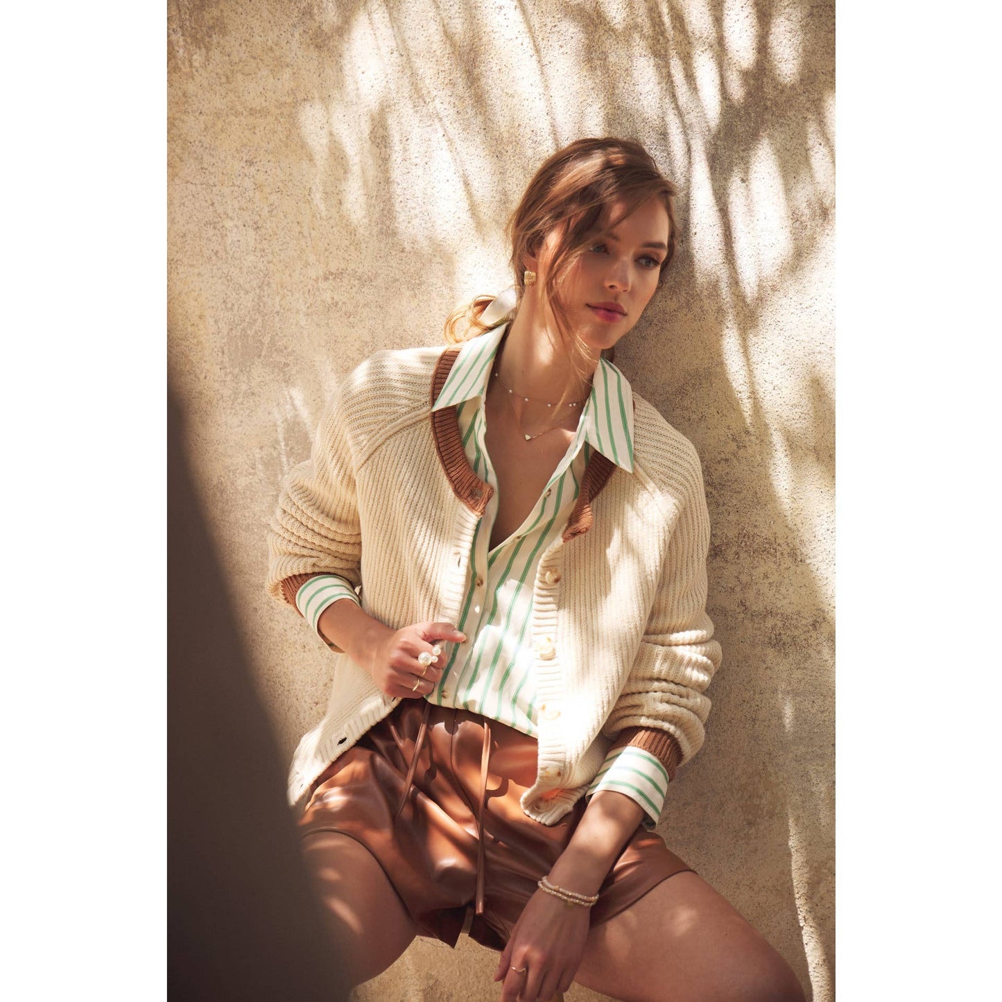 GO-TO LAYER FOR EVERYTHING SOFT CHUNKY BUTTON-DOWN CARDIGAN