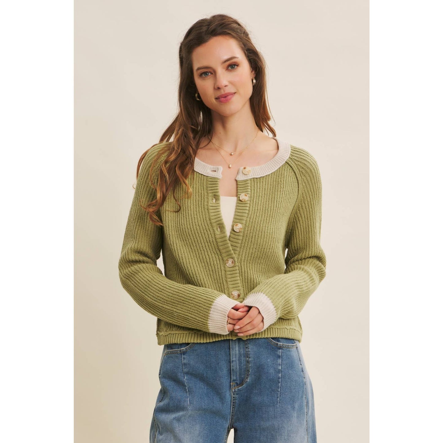 GO-TO LAYER FOR EVERYTHING SOFT CHUNKY BUTTON-DOWN CARDIGAN