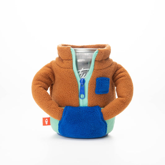 The Fleece - Insulated 12 oz Can Cooler - Honey Brown